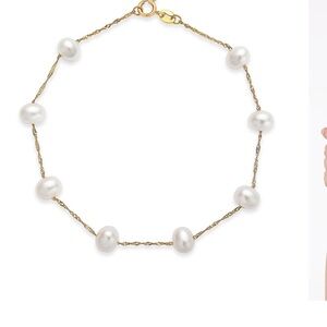14 k freshwater pearl bracelet